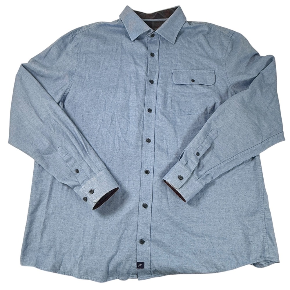 johnnie-O Surflannel Tony Laguna Blue Cotton Button Down Shirt Mens XL JMWL 6150